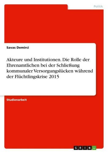 Akteure und institutionen die - und, institutionen.